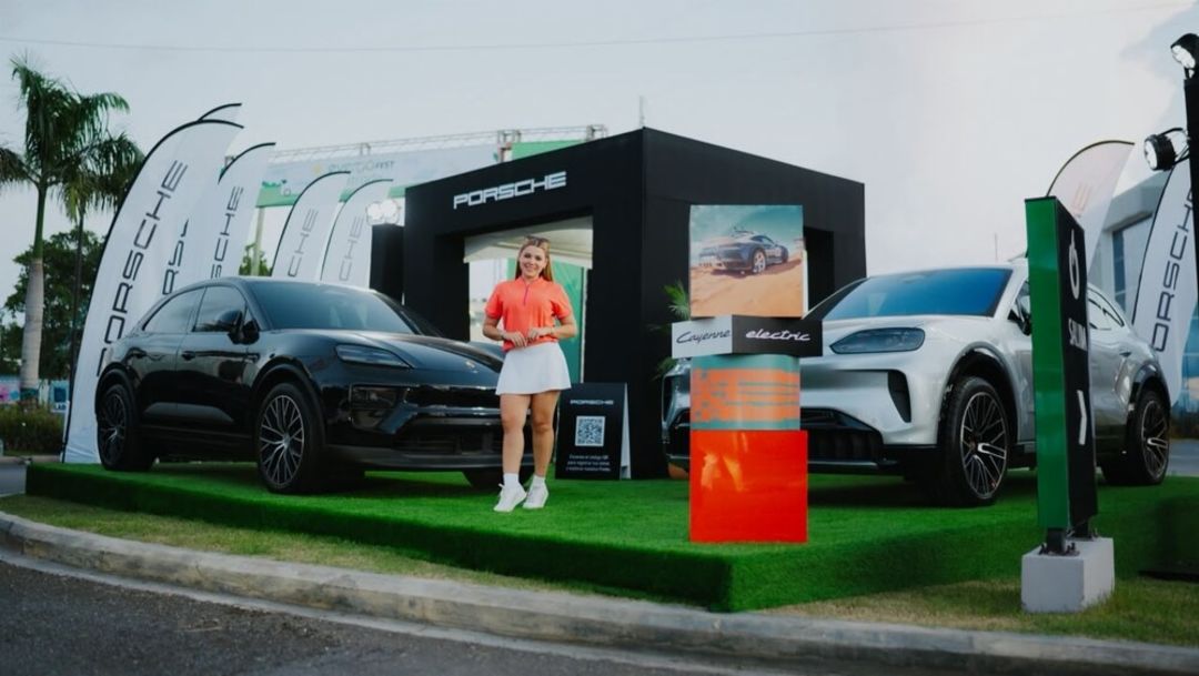 Porsche presenta su oferta movilidad eléctrica en República Dominicana durante el Evergo Fest.