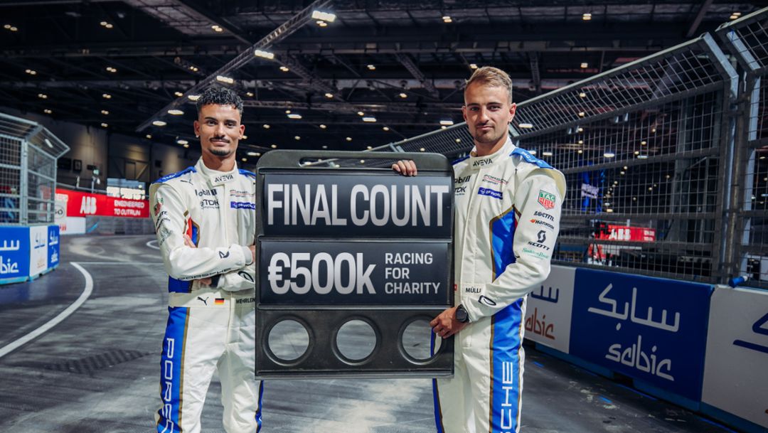 Racing for Charity: Porsche donates 500,000 euros