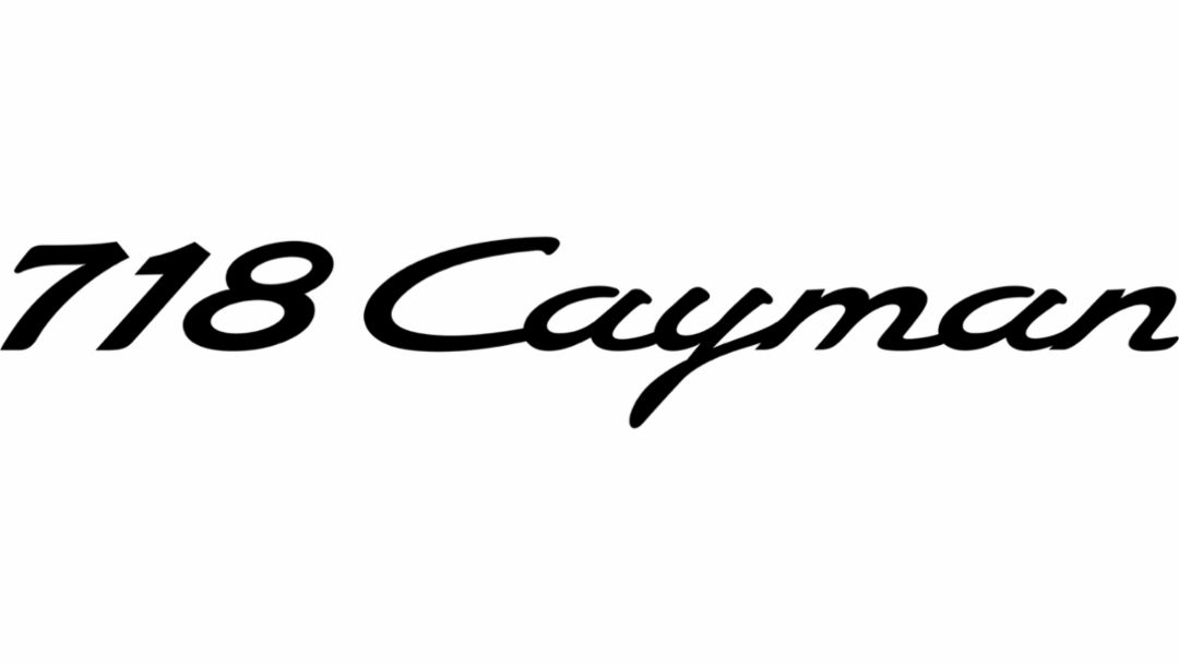 718 Cayman lettering, Porsche AG