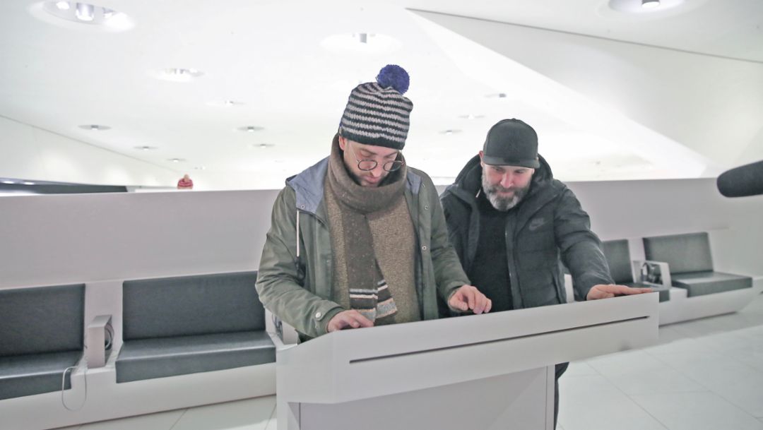 Duan Wasi, Niko Hüls, Backspin, l-r, Back to Tape, Stuttgart, 2018, Porsche AG