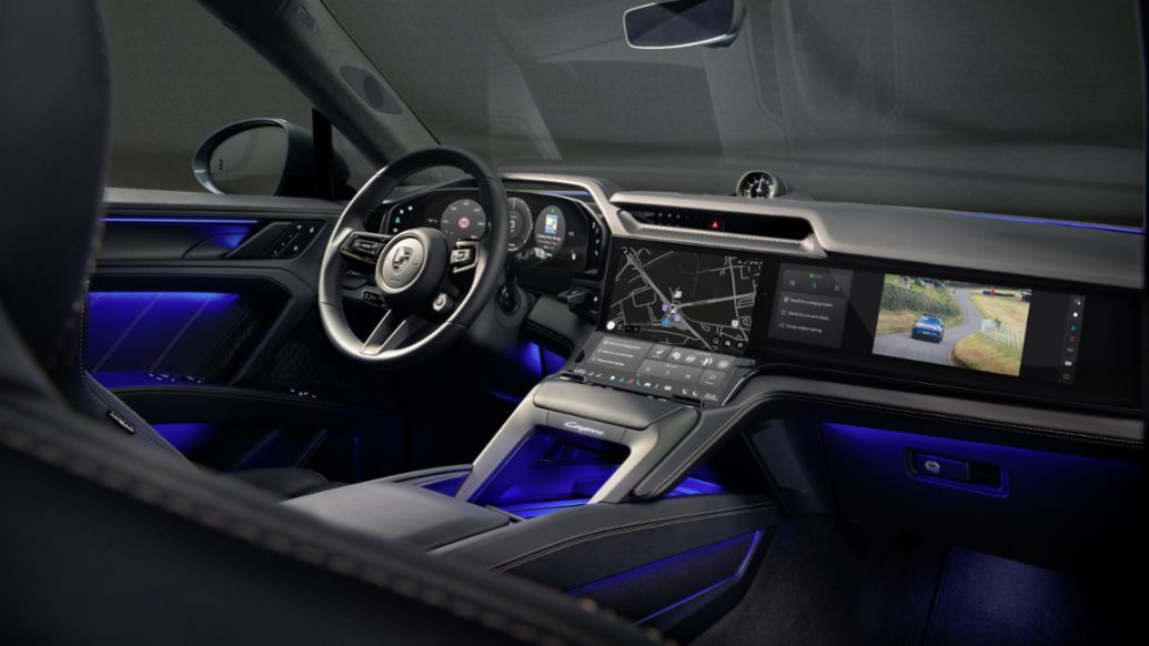 The new Cayenne Electric showcases the Porsche interior of the future 