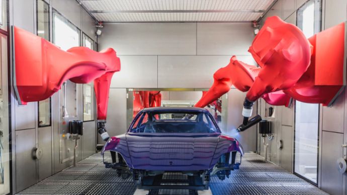 Paint shop, Taycan factory, Stuttgart-Zuffenhausen, 2019, Porsche AG
