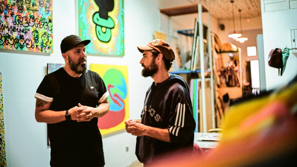 Niko H&uuml;ls, El Xupet Negre, l-r, Roadtrip Back2Tape, Barcelona, 2020, Porsche AG