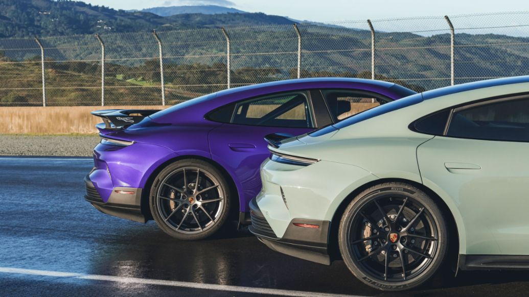 Taycan Turbo GT with Weissach package, Taycan Turbo GT, Laguna Seca, USA, 2024, Porsche AG