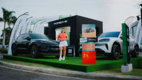 Porsche presenta su oferta movilidad eléctrica en República Dominicana durante el Evergo Fest.