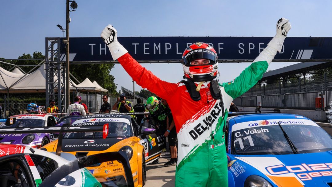 Porsche Carrera Cup Italia, Bristot dalla pole alla vittoria in gara 1 a Monza