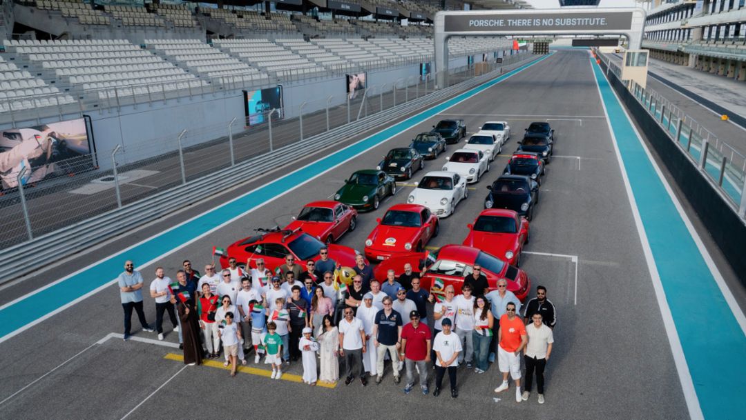 Porsche Centre Abu Dhabi and Al Ain Creates a Moment of National Pride at Yas Marina Circuit