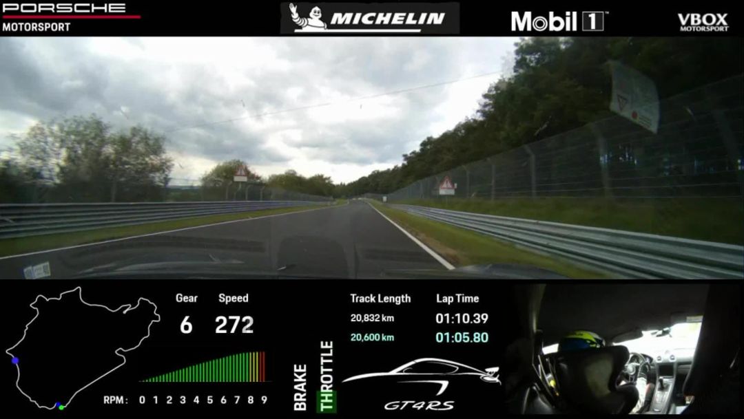 On-board clip: a prototype of the 718 Cayman GT4 RS on the Nürburgring Nordschleife