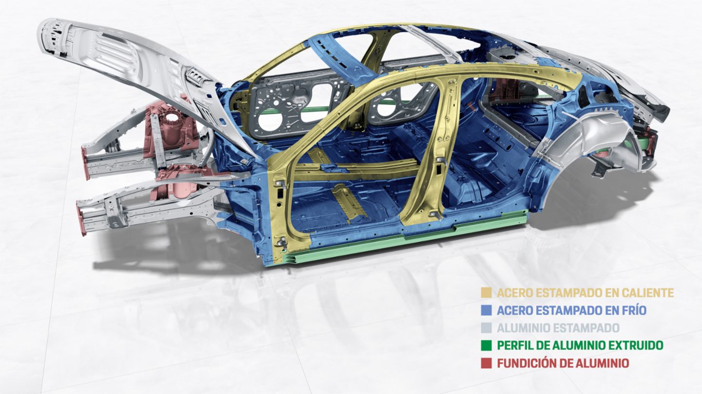 Taycan: materiales del chasis, 2020, Porsche AG
