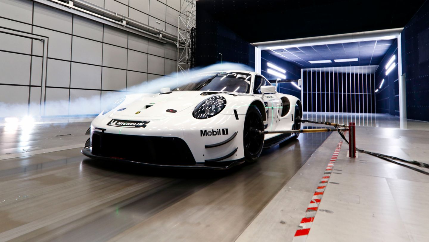 911 RSR (2019 model year), Porsche wind tunnel, Weissach, 2019, Porsche AG
