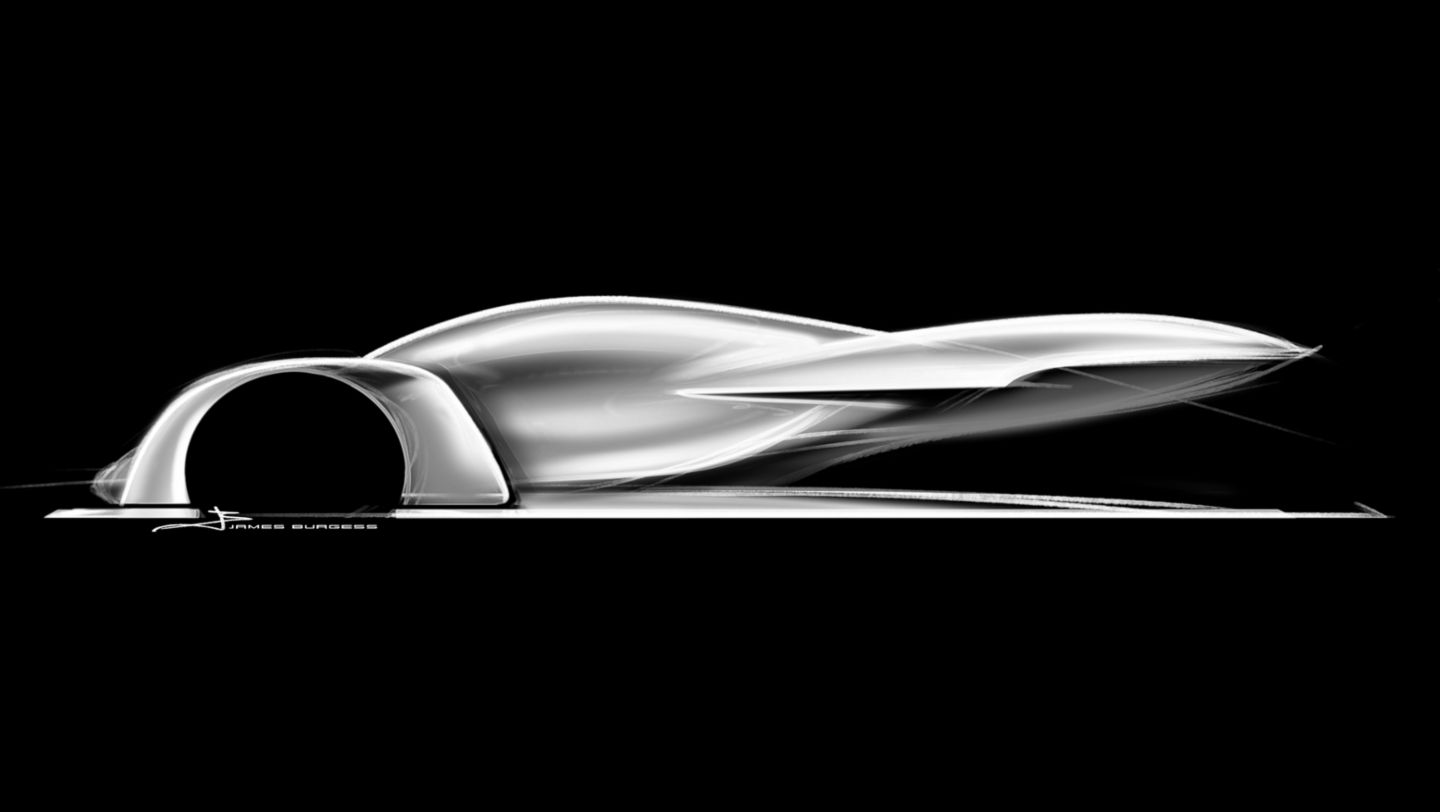 Design Sketch, Porsche Mission X, 2023, Porsche AG