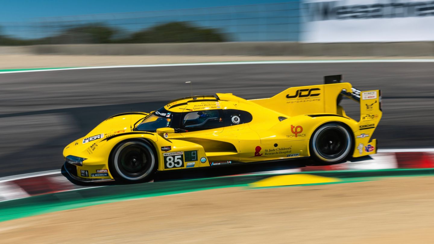Porsche 963, JDC-Miller MotorSports (#85), Tijmen van der Helm (NL), Richard Westbrook (UK), Laguna Seca, 2024, Porsche AG