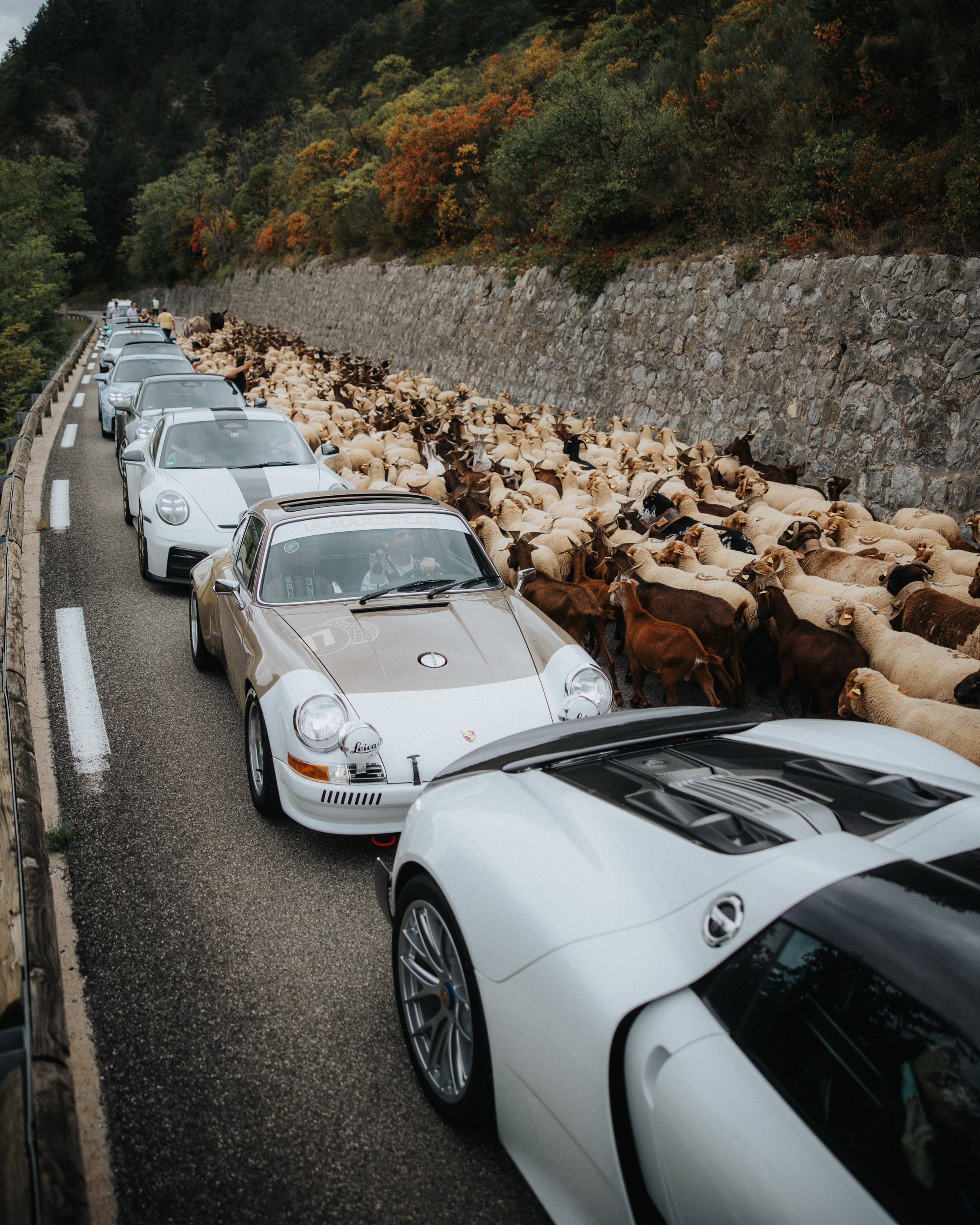 Porsche 911 GT3, Porsche 911 S, Porsche 918 Spyder mit Weissach-Paket, Gipfeltreffen, Südfrankreich, 2026, Porsche AG